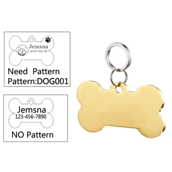 Accessoires d tiquette d identification de chien gravure gratuite pendentif pour collier de chien SFP