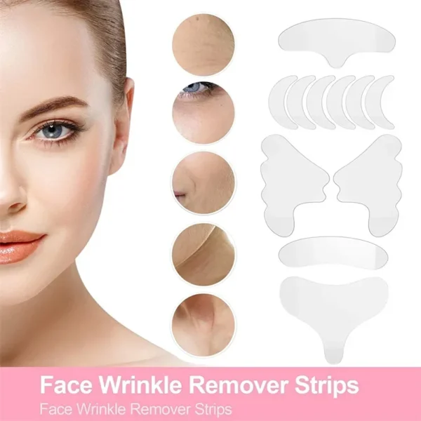 Bandes d maquillantes r utilisables en silicone pour le visage anti rides visage front joue ruisseau 1