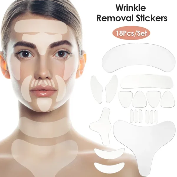 Bandes d maquillantes r utilisables en silicone pour le visage anti rides visage front joue