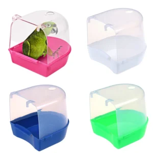 Confrontal Bird-Cube de bain pour perroquets, baignoire, boîte de douche, accessoire pour petit oiseau, canari, perruche, calopsitte, inséparable