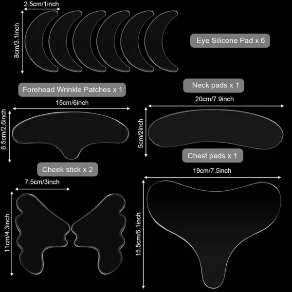 Coussretours anti d formable en silicone r utilisable pour le visage et le cou patch de 1