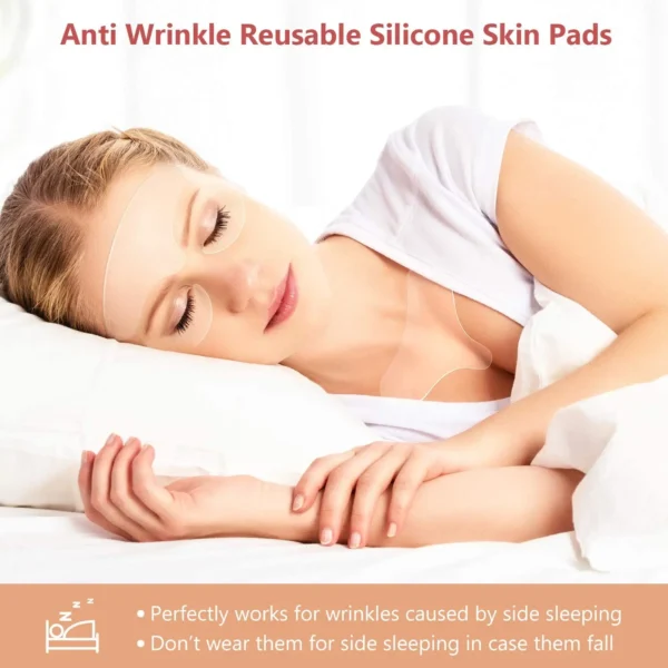 Coussretours anti d formable en silicone r utilisable pour le visage et le cou patch de 2