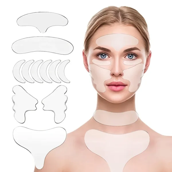 Coussretours anti d formable en silicone r utilisable pour le visage et le cou patch de