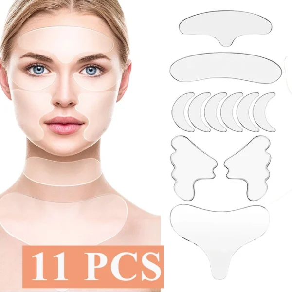 Coussretours anti d formable en silicone r utilisable pour le visage et le cou patch