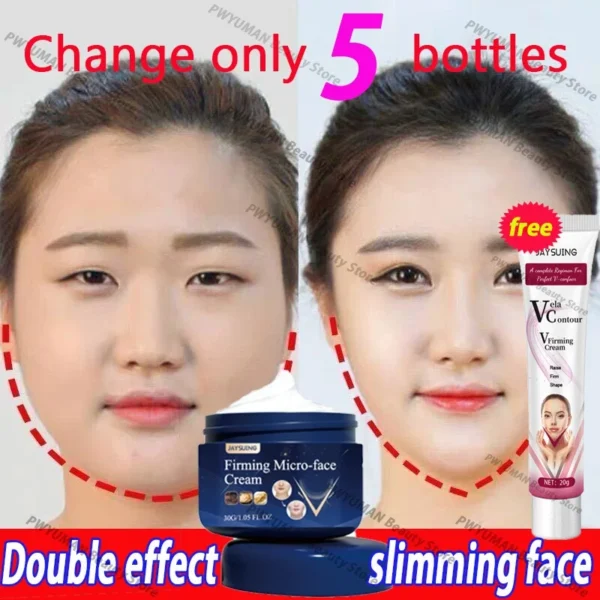 Cr me amincissante en forme de V pour le visage effet touriste raffermissant limine le double