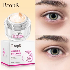 Crème anti-rides pour les yeux, éclaircit les ridules, élimine les vaches foncées, élimine l'œdème, blanchissante, hydratante, extrait de vitamine C, soins pour les yeux