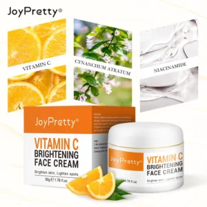 Crème éclaircissante pour le visage à la vitamine C, hydratante, émolliente, élimination des taches foncées, raffermissante, anti-âge, réparation, soins de la peau