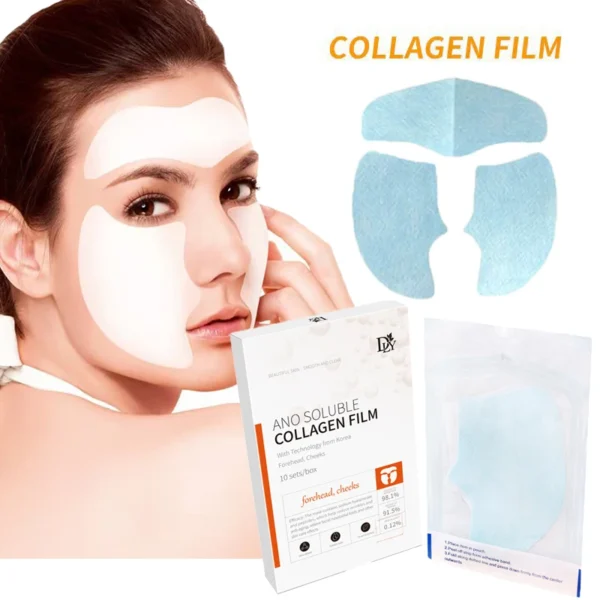 Masque facial en papier anti ge hydratant et d formable gel de film de collag ne