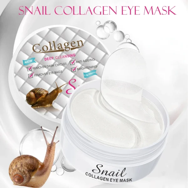 Masque pour les yeux base de collag ne d escargot limine les cernes patchs de beaut 1