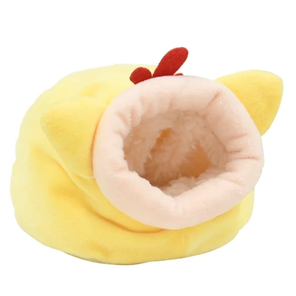 Nid de Hamster cochon d inde petit Animal lit de couchage d hiver chaud en peluche 2