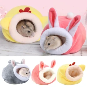 Nid de Hamster cochon d'inde petit Animal lit de couchage d'hiver chaud en peluche