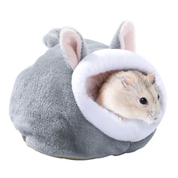 Nid de Hamster cochon d inde petit Animal lit de couchage d hiver chaud en peluche 4