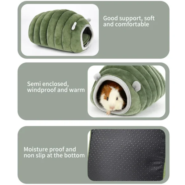 Surrunme Lit pour hamster et lapin barbu maison super chaude pour overd Inde mini cachette confortable 4