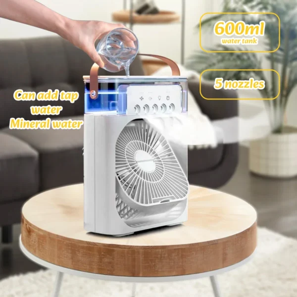 3 In 1 Fan AIr Conditioner Household Small Air Cooler LED Night Lights Humidifier Air Adjustment 1