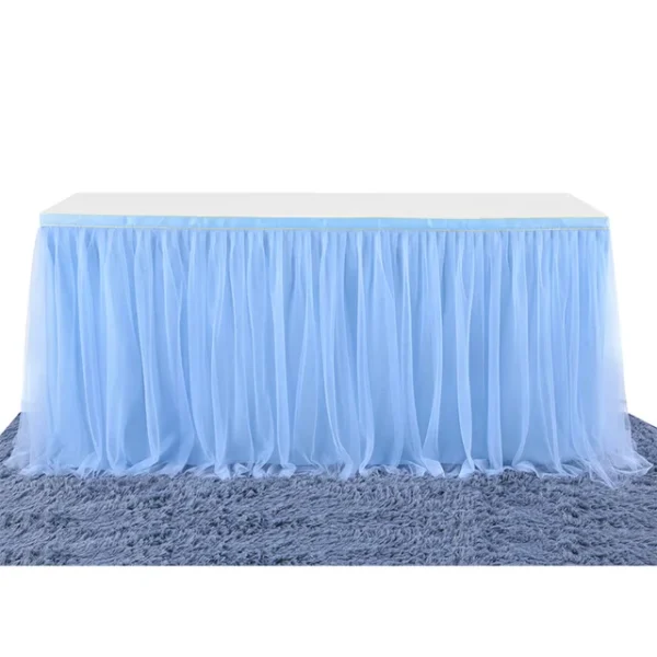 4FT 6FT 9FT Blue Tulle Table Skirt Wedding Party Tutu Tableware Cloth Baby Shower Gender Reveal.jpg 640x640 105