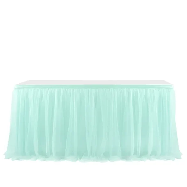 4FT 6FT 9FT Blue Tulle Table Skirt Wedding Party Tutu Tableware Cloth Baby Shower Gender Reveal.jpg 640x640 115