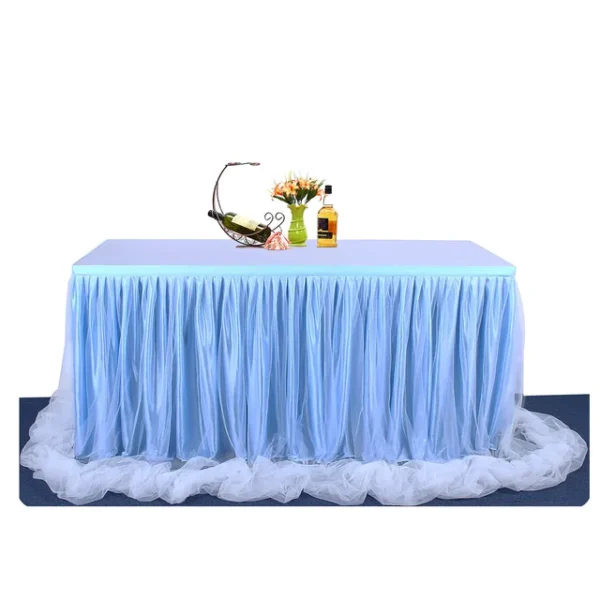 4FT 6FT 9FT Blue Tulle Table Skirt Wedding Party Tutu Tableware Cloth Baby Shower Gender Reveal.jpg 640x640 121