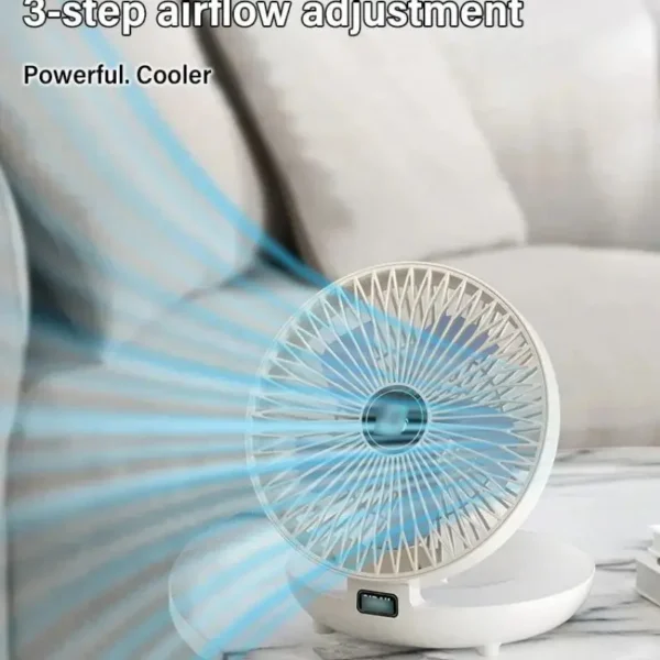 Folding Fan Wall Mounted Desktop Table Rechargeable Wireless Household Dual Use Kitchen Fan Air Cooling For 3