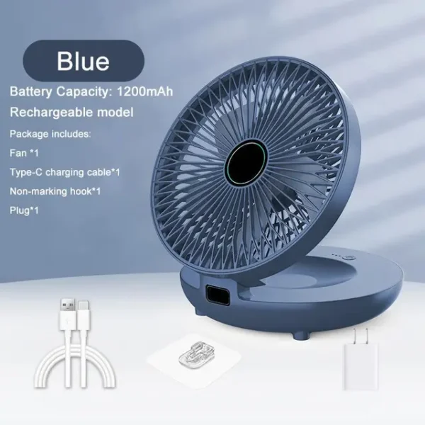 Folding Fan Wall Mounted Desktop Table Rechargeable Wireless Household Dual Use Kitchen Fan Air Cooling For.jpg 640x640 1