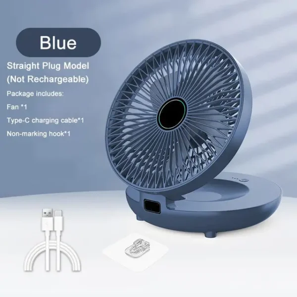 Folding Fan Wall Mounted Desktop Table Rechargeable Wireless Household Dual Use Kitchen Fan Air Cooling For.jpg 640x640 5