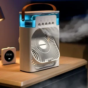 Portable Fan Air Conditioners USB Electric Fan LED Night Light Water Mist Fun 3 In 1 Air Humidifie For Home