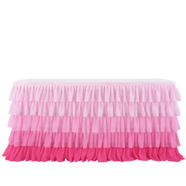 Rainbow Ruffle Unicorn Table Skirts for Rectangle Table 6ft 9ft Baby Shower Birthday Unicorn Party Fiesta.jpg 640x640 1